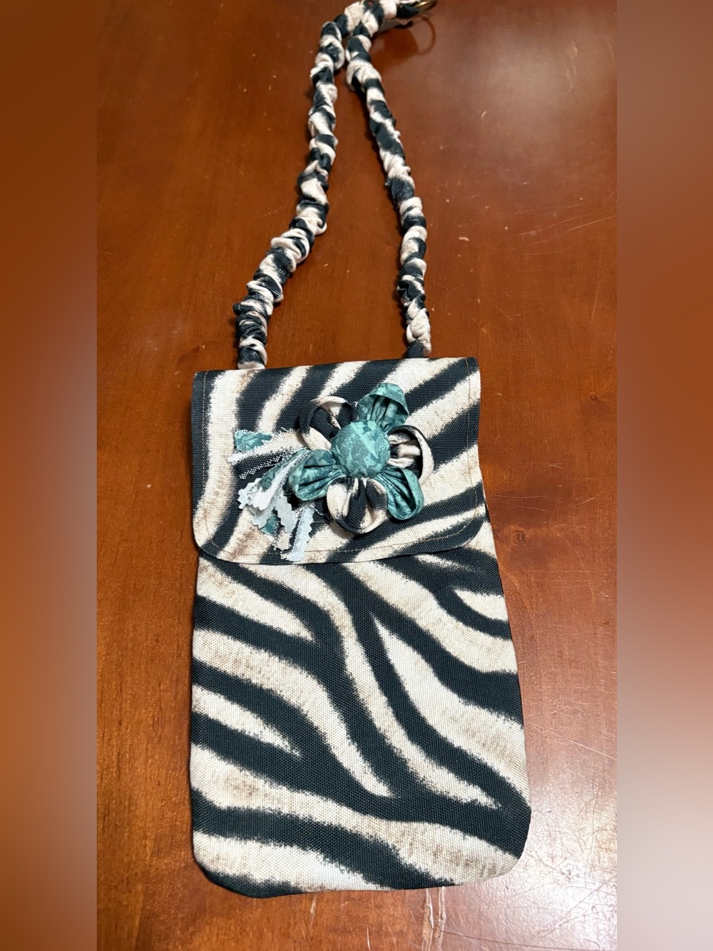 Faux Zebra Waist Pocket Running Shopping Festivals Walking Cell Phone Holder